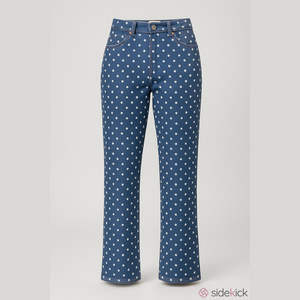 AG Adriano Goldschmied Polka Dot Jeans | Stevie Ankle Slim Straight Leg | Sz 29R